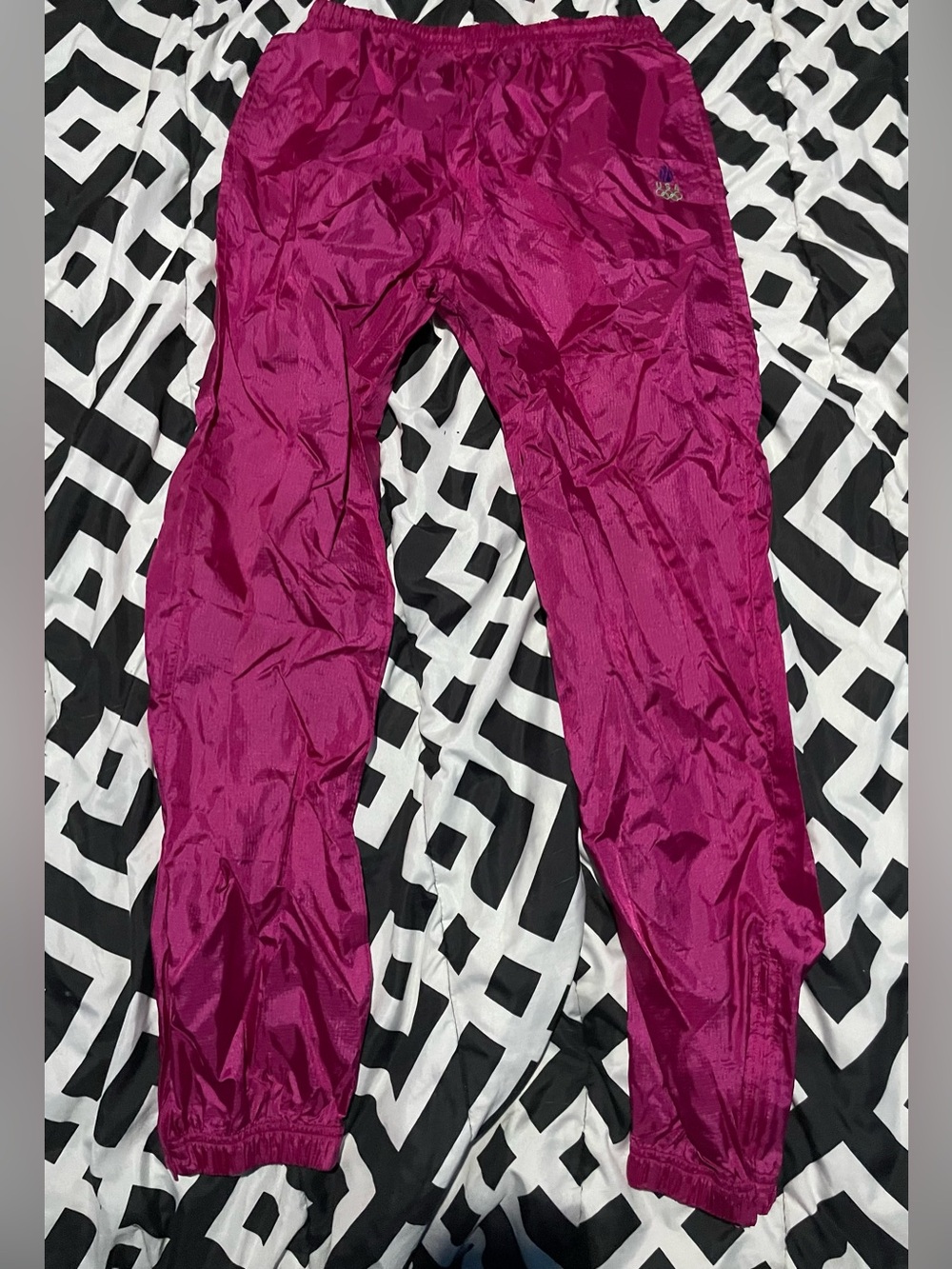 Vintage pink nylon sweat pants